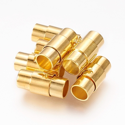 Brass Locking Tube Magnetic Clasps X-MC076-G-1