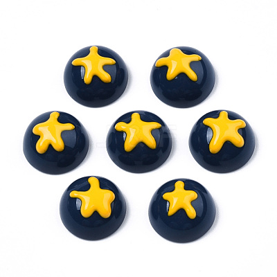 Opaque Resin Enamel Cabochons CRES-N031-017-1
