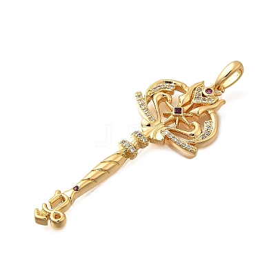 Brass Micro Pave Cubic Zirconia Big Pendants X1-KK-B147-04G-06-1