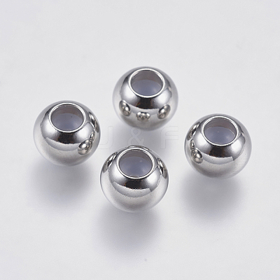 304 Stainless Steel Beads X-STAS-F139-062P-8mm-1