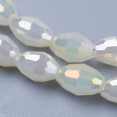 Electroplate Glass Beads Strands EGLA-J013-4X6mm-F03-1