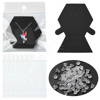 40Pcs Paper Jewelry Display Cards CDIS-FS0001-32A-1