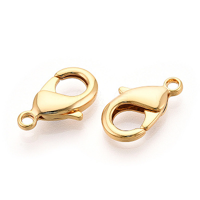 Brass Lobster Claw Clasps KK-YW0004-01D-G-1