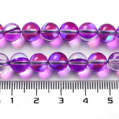 Synthetic Moonstone Beads Strands G-P528-J02-24-1