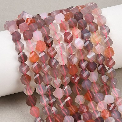 Natural Pink Botswana Agate Beads Strands G-P611-C07-01-1