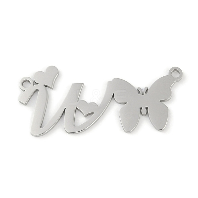Non-Tarnish 304 Stainless Steel Pendants STAS-L279-002P-W-1