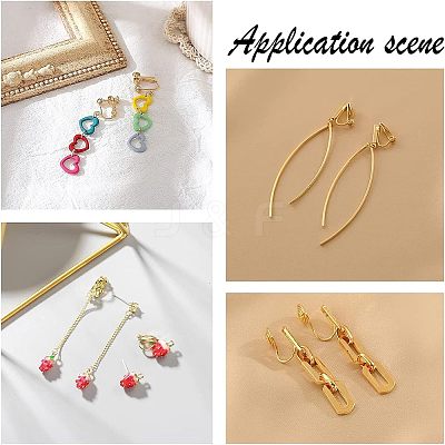 20Pcs 2 Color 304 Stainless Steel Clip-on Earring Findings STAS-UN0038-43-1