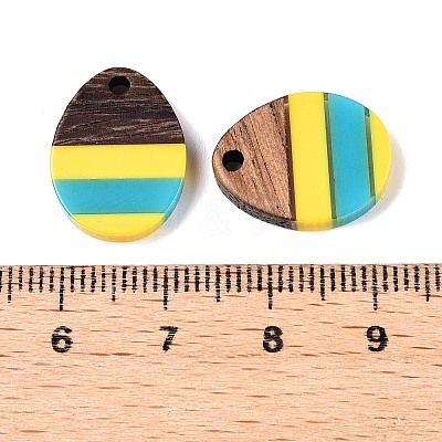 Epoxy Resin & Walnut Wood Pendants RESI-N039-121B-1