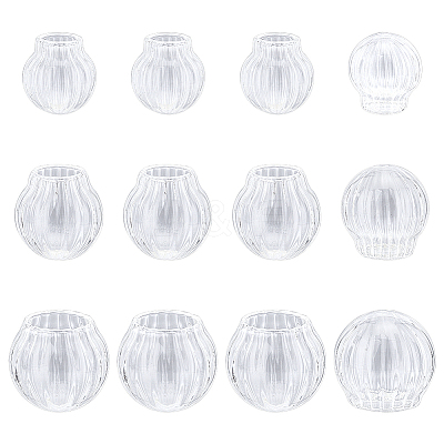 12Pcs 3 Style Mini Empty Clear Glass Globe FIND-NB0003-61-1