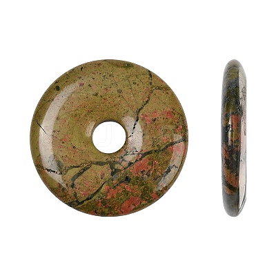 Natural Unakite Pendants G-C220-F01-40mm-1