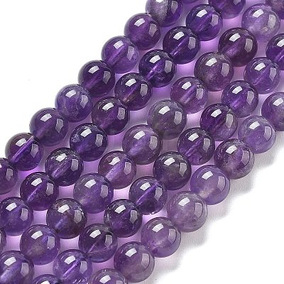 Natural Amethyst Beads Strand X-GSR6mmC062-2-1