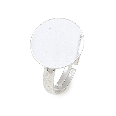 Brass Pad Ring Bases KK-EC022-14mm-S-RS-1
