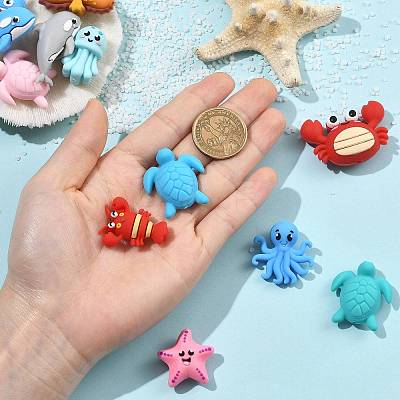 12Pcs 12 Styles Silicone Beads SIL-FS0001-34A-1