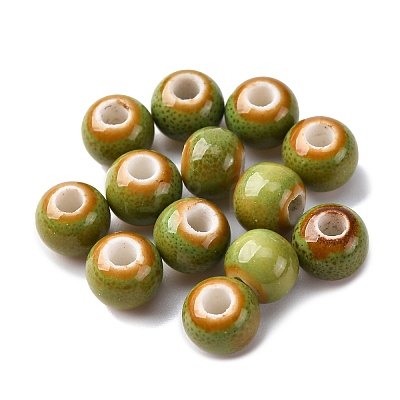 Bright Glazed Porcelain Beads PORC-D300-A40-1