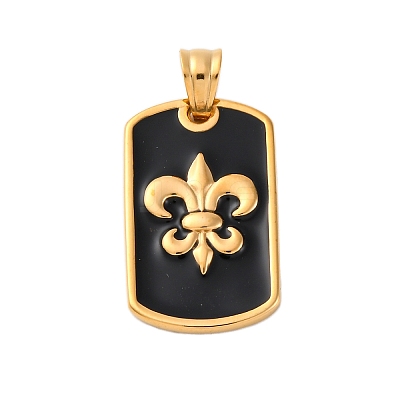 304 Stainless Steel Enamel Pendants STAS-U043-06B-G-1