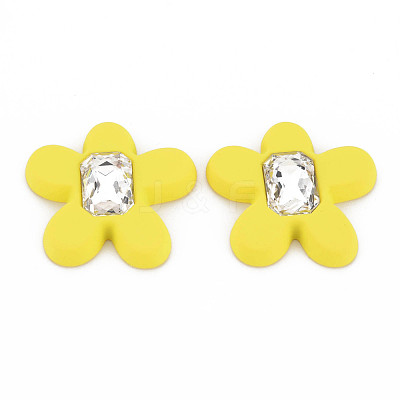 Rubberized Style Acrylic Rhinestone Cabochons MACR-T042-03F-1