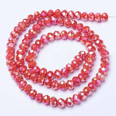 Electroplate Glass Beads Strands EGLA-A034-P10mm-B06-1