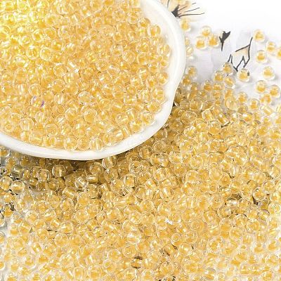 Transparent Inside Colours Glass Seed Beads SEED-A032-04B-1