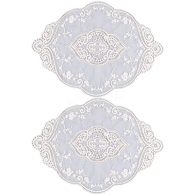 Polyester Lace Embroidery Table Mats AJEW-WH0413-78-1