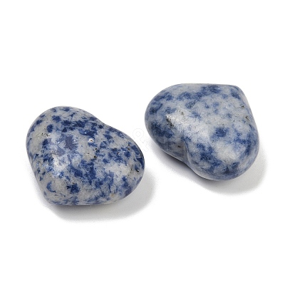 Heart Natural Blue Spot Jasper Palm Stones G-C186-02J-1