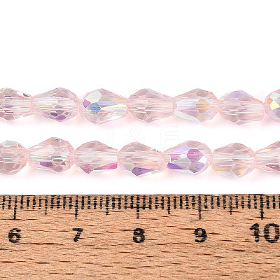 Transparent Electroplate Glass Beads Strands LS-EGLA-N023-6x8mm-A03-1