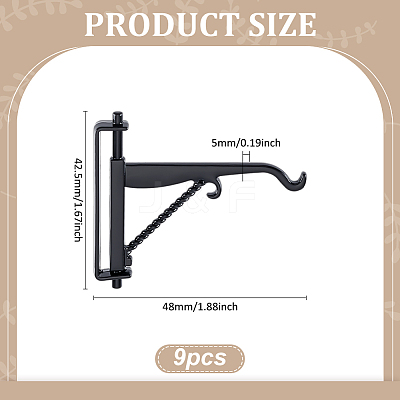 Alloy Hook Hanger Model for Miniature Dollhouse Accessories FIND-WH0126-42A-1