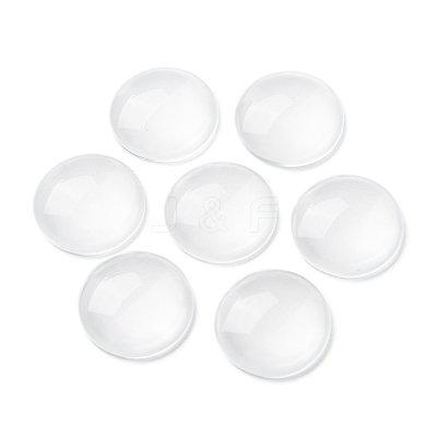 Transparent Glass Cabochons GGLA-R026-20mm-1