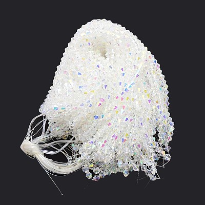 Imitate Austrian Crystal Electroplate Bicone Glass Bead Strands X-GLAA-F029-3x3mm-A01-1