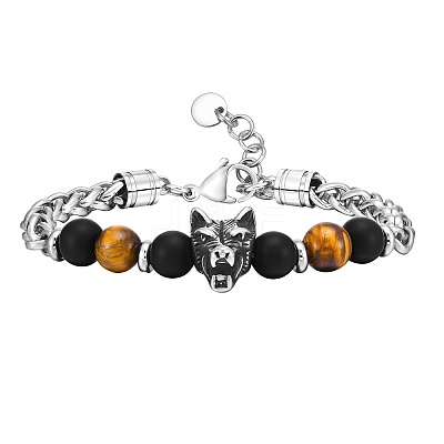 Tiger Eye Beaded Bracelets PW-WG63DC0-01-1