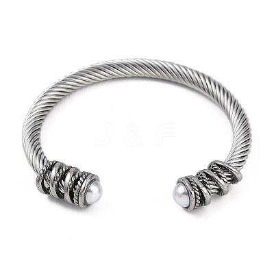 304 Stainless Steel Cuff Bangles for Women STAS-M023-16P-1