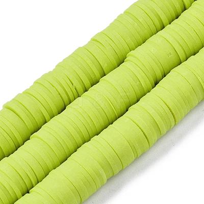 Flat Round Handmade Polymer Clay Beads CLAY-R067-12mm-10-1