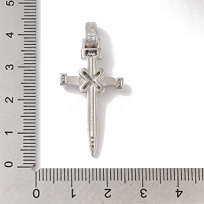 Rack Plating Brass & Cubic Zirconia Pendants KK-L216-054P-01-1