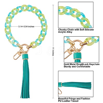 Chain Link Wristlet Keychain HJEW-SW00014-01-1