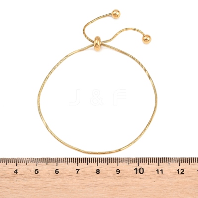 Adjustable 304 Stainless Steel Snake Chain Slider Bracelets for Women BJEW-D460-03G-1