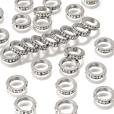 Brass Rhinestone Spacer Beads RB-H252-01P-1