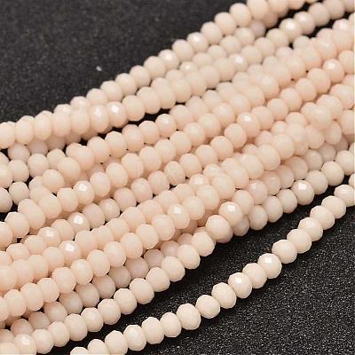 Faceted Rondelle Glass Beads Strands GLAA-I033-3mm-04-1