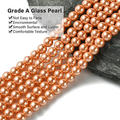Eco-Friendly Dyed Glass Pearl Bead Strands LS-HY-A008-6mm-RB113-1