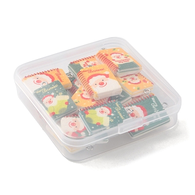 16Pcs 4 Style Christmas Theme Opaque Resin Pendants RESI-FS0001-45-1
