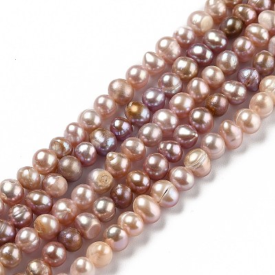 Natural Cultured Freshwater Pearl Beads Strands PEAR-L033-05B-01-1