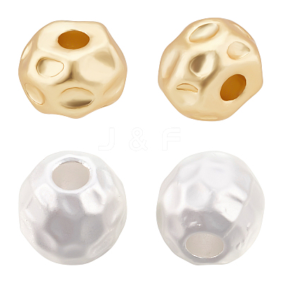 20Pcs 2 Colors Brass Beads KK-BC0007-16-1