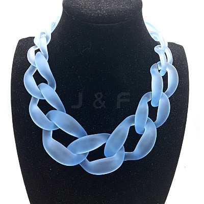 Frosted Acrylic Chunky Twisted Chain Necklacs for Women FS-WG1B9A7-06-1