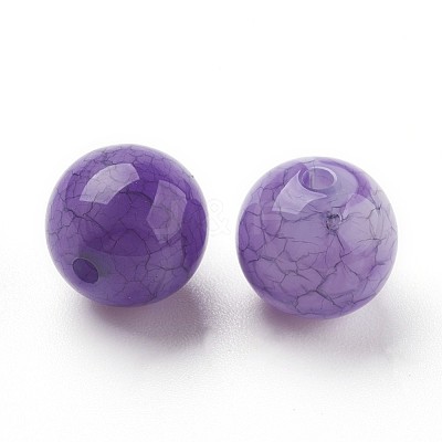 Crackle Acrylic Beads MACR-E025-20B-8mm-1