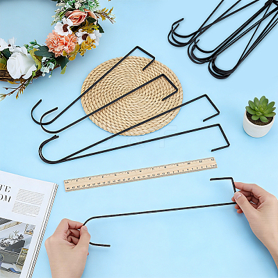32Pcs 2 Styles Carbon Steel Hooks for Wreath AJEW-WA0003-98-1