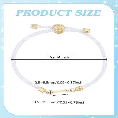 1pc Adjustable Nylon Cord Slider Bracelets for Women BJEW-LP0001-33I-G-1