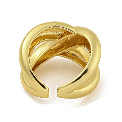 Brass Cuff Rings for Women RJEW-E294-03G-01-1