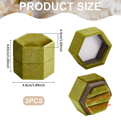 Polyester Velveteen Ring Storage Boxes CON-WH0123-28B-1