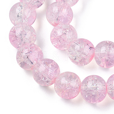 Transparent Crackle Baking Paint Glass Beads Strands X2-DGLA-T003-01A-14-1