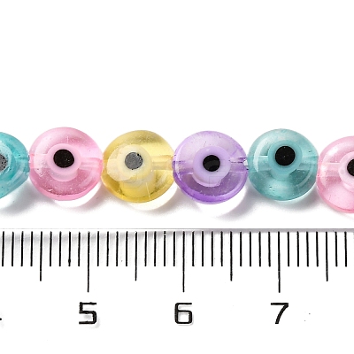 Handmade Evil Eye Lampwork Beads Strands LAMP-G164-10B-1