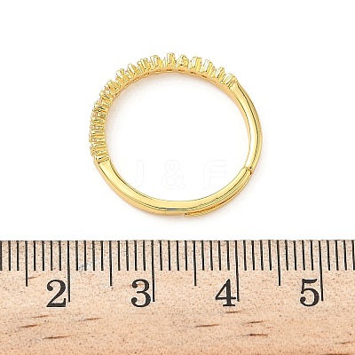 Brass Micro Pave Cubic Zirconia Finger Rings RJEW-H258-06G-1