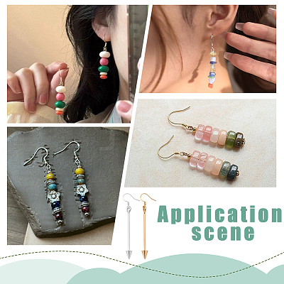 4 Pairs 2 Colors Alloy Dangle Earrings EJEW-PH0002-10-1